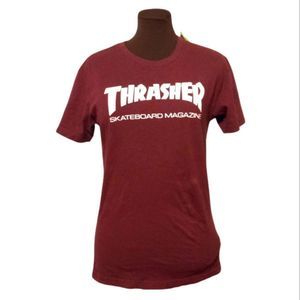 COPY - Thrasher Skate Magazine t-shirt Skate or Die maroon, Size 6-8